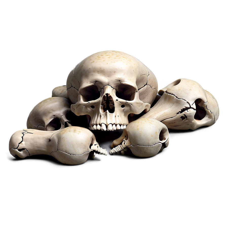 Skulls And Bones Pile Png Fxm PNG image