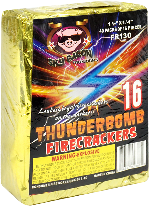 Sky Bacon Thunderbomb Firecrackers Pack PNG image