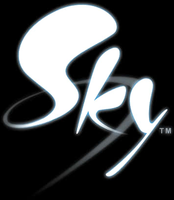 Sky Logo Neon Glow PNG image