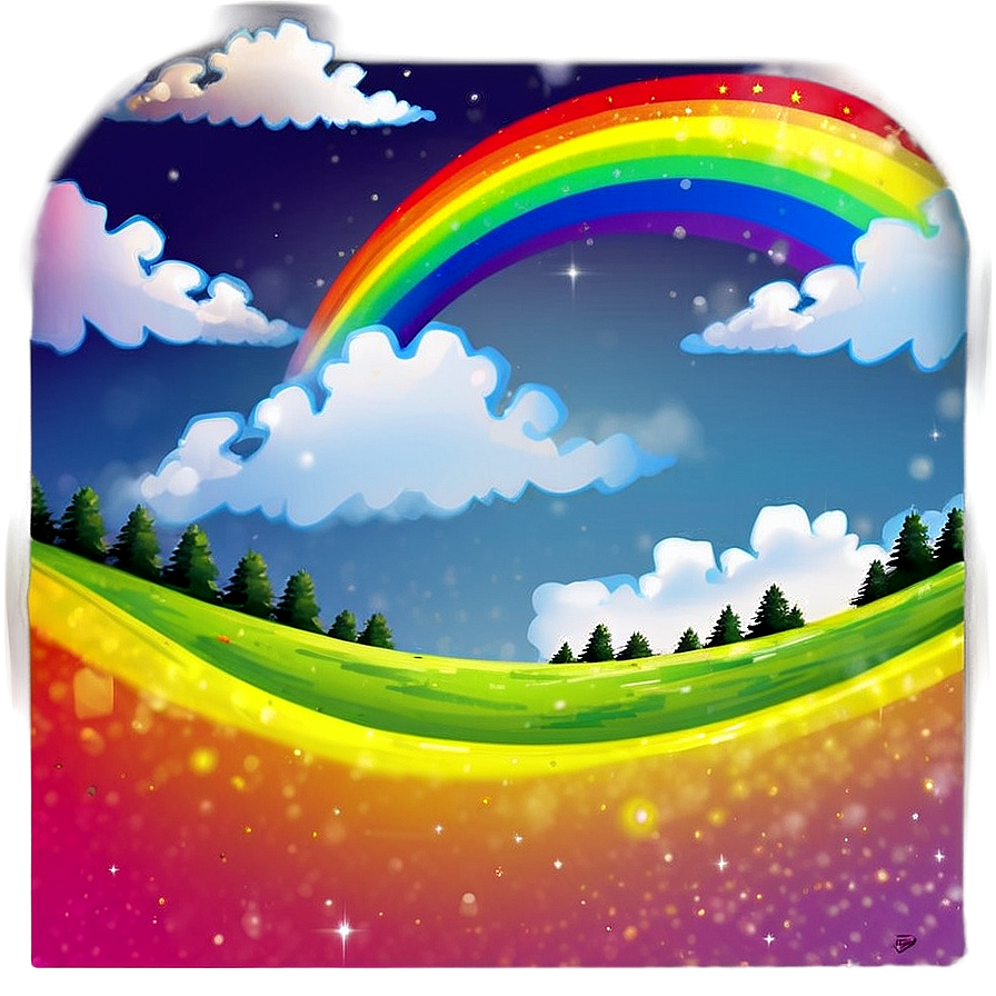 Sky With Rainbow Png Qjx14 PNG image