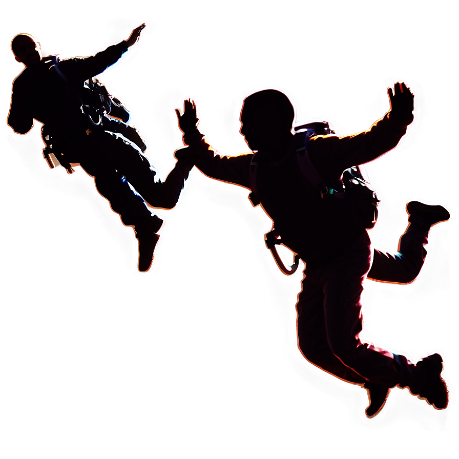 Skydiving Sunset Silhouette Png 19 PNG image