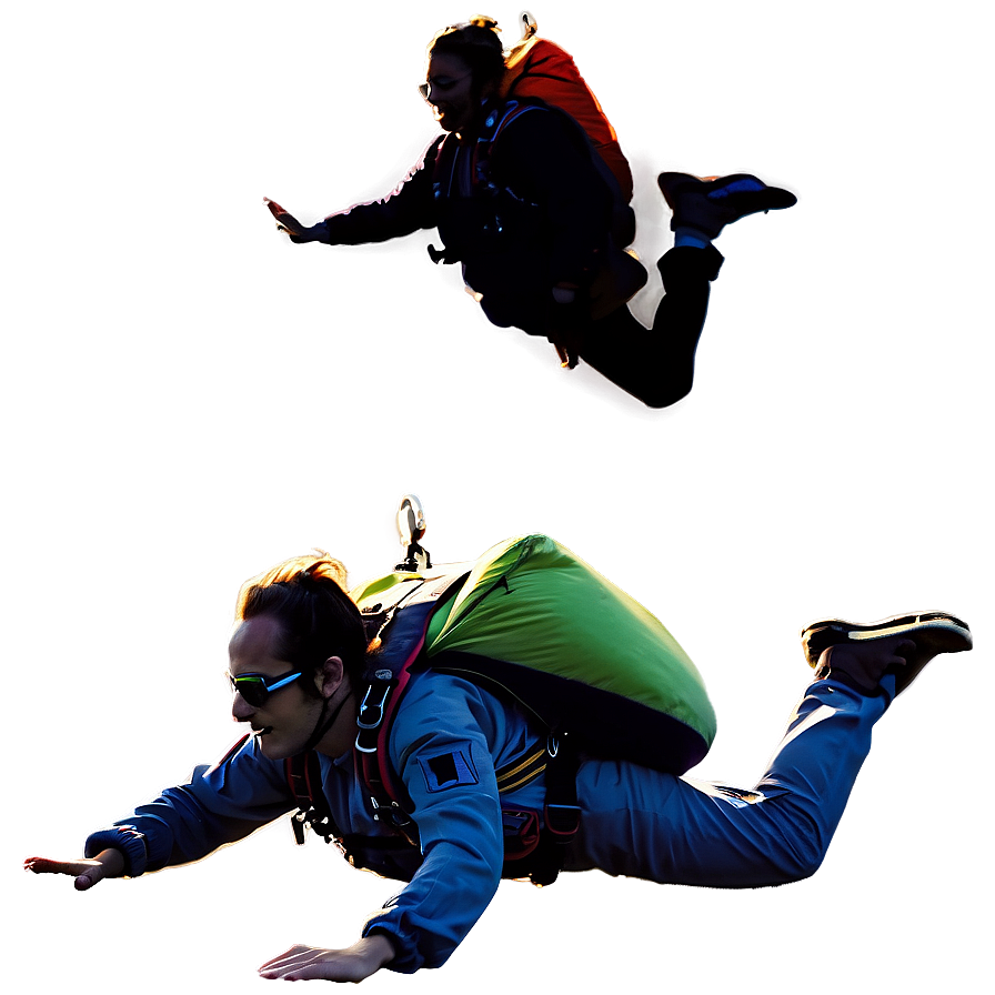 Skydiving Sunset Silhouette Png 47 PNG image