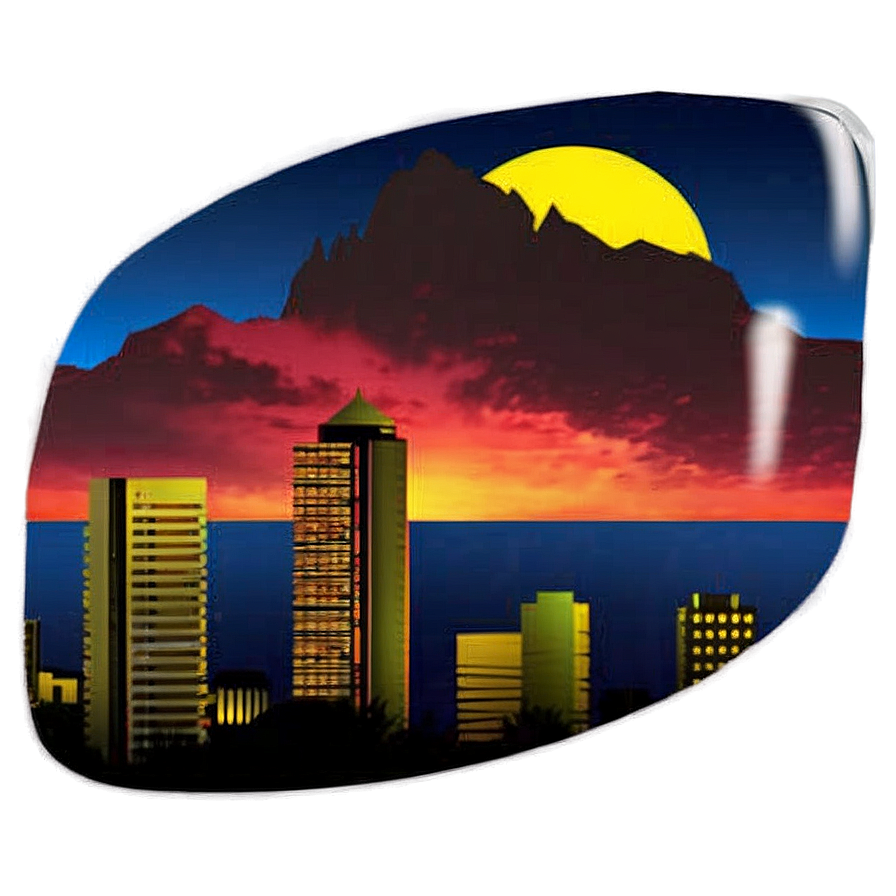 Skyline At Sunset Png 28 PNG image