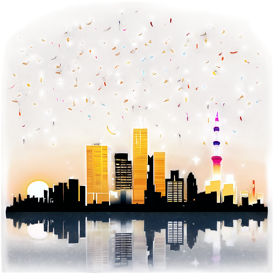 Skyline With Lanterns Png 51 PNG image