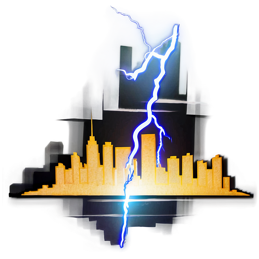 Skyline With Lightning Png Suf19 PNG image