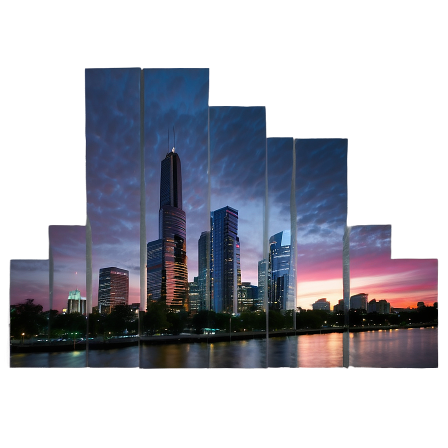 Skyline With River Png 27 PNG image