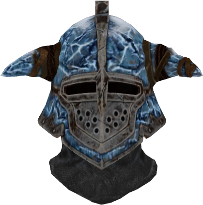 Skyrim Blue Iron Helmet PNG image