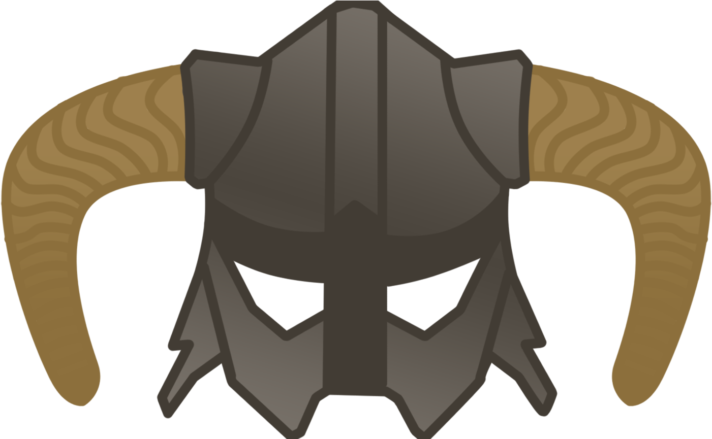 Skyrim Horned Helmet Illustration PNG image