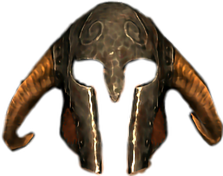 Skyrim Iron Helmet Graphic PNG image