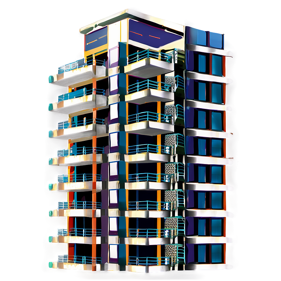 Skyscraper With Balconies Png 05212024 PNG image
