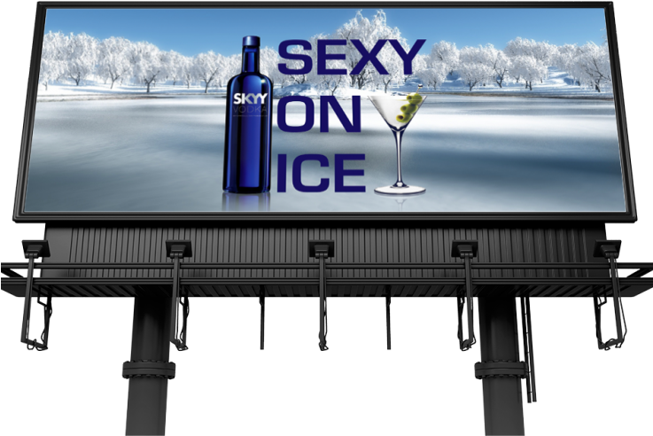Skyy Vodka Billboard Advert Winter Theme PNG image