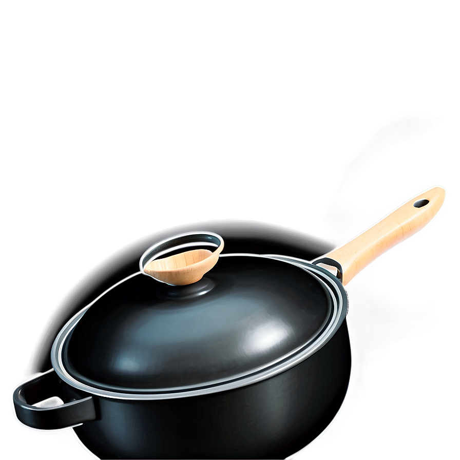 Sleek Black Cooking Pot Png 75 PNG image