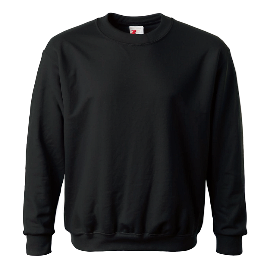 Sleek Black Crew Neck Sweatshirt Png Ydl PNG image