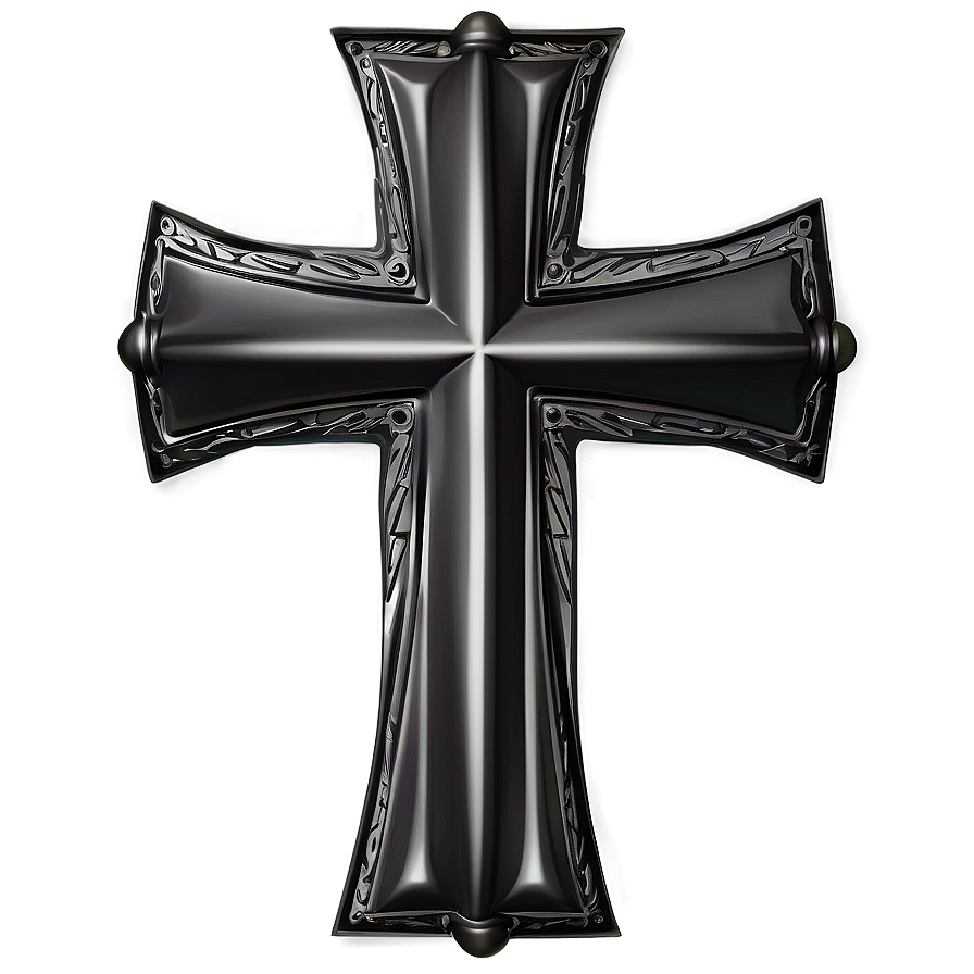 Sleek Black Cross Design Png Unl PNG image
