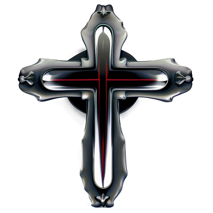 Sleek Black Cross Design Png Xmy PNG image