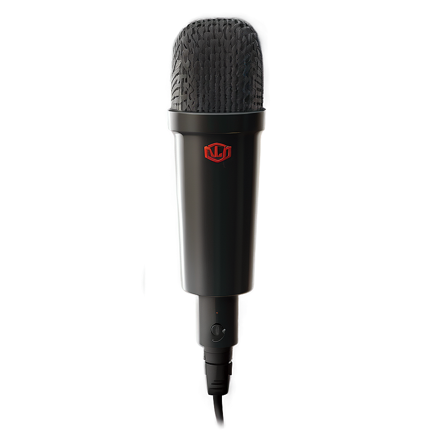 Sleek Black Podcasting Mic Png Trg PNG image