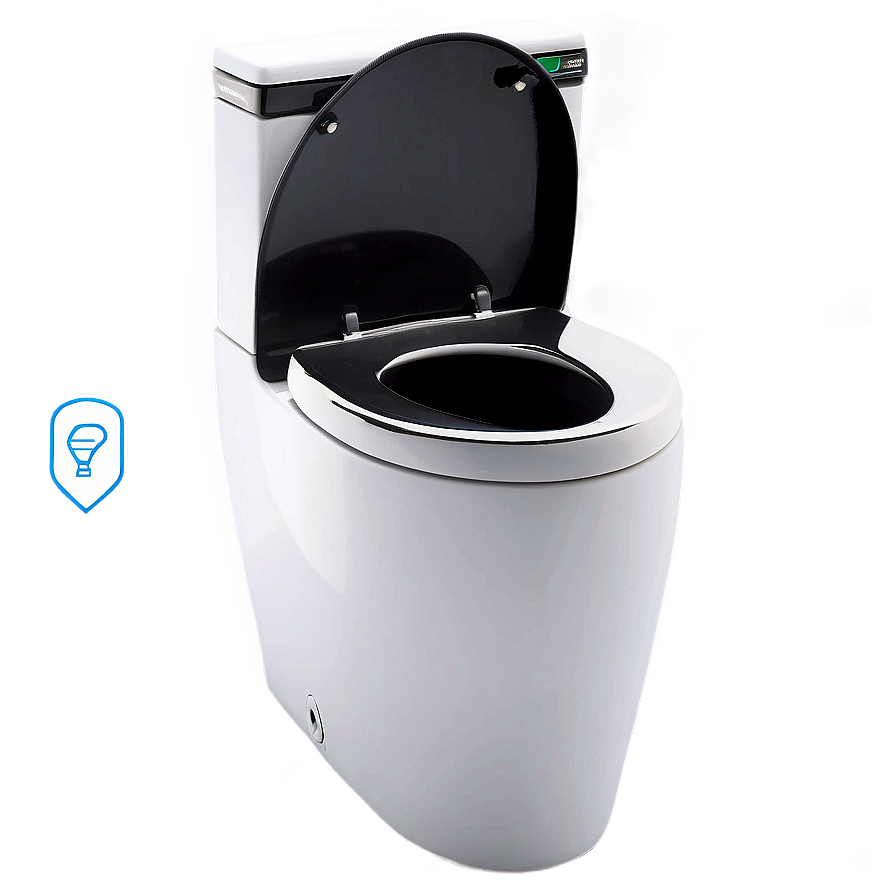 Sleek Black Toilet Png 05042024 PNG image