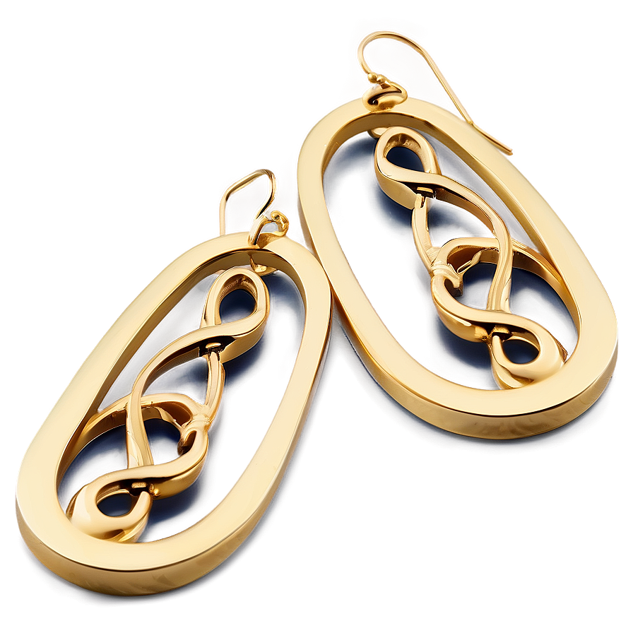 Sleek Gold Infinity Earrings Png 65 PNG image