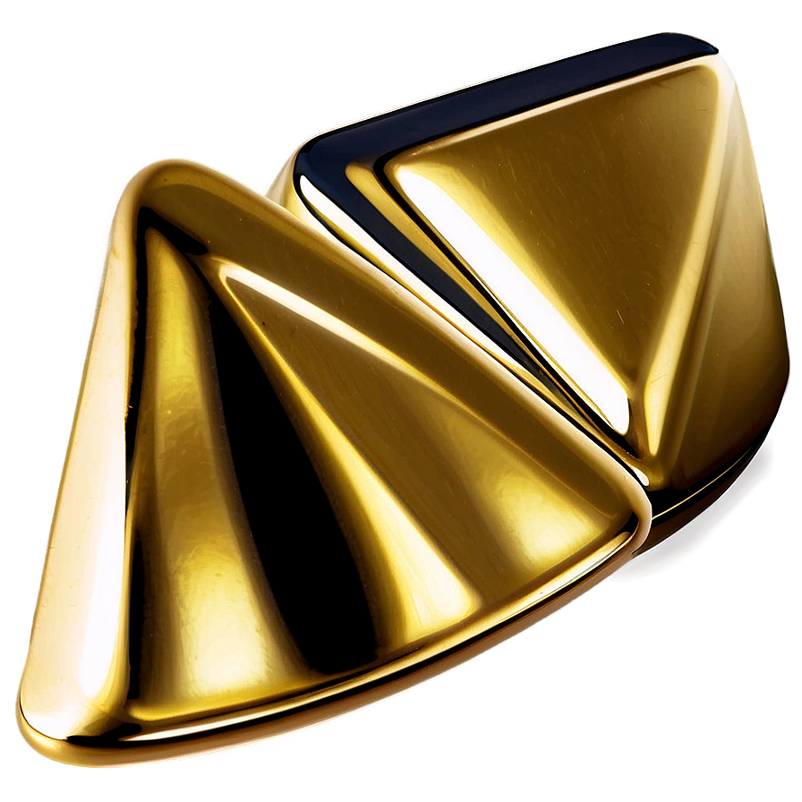 Sleek Gold Triangle Png 31 PNG image