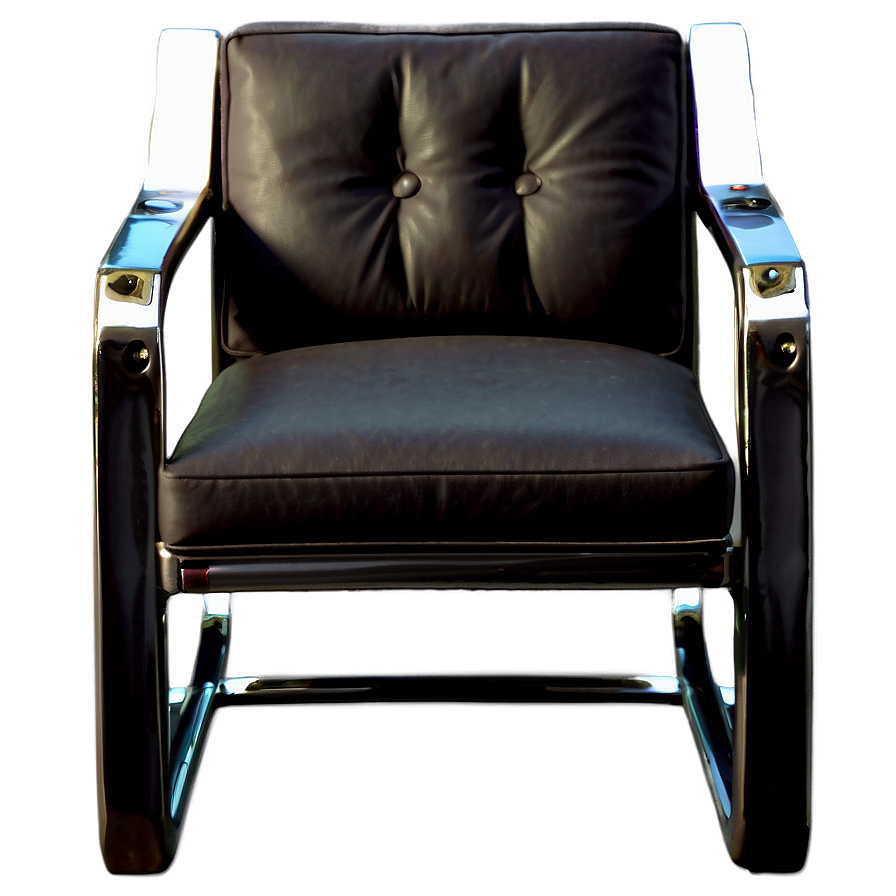 Sleek Metal Frame Armchair Png 06262024 PNG image