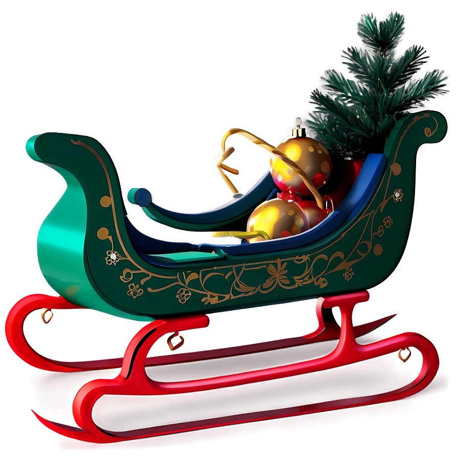 Sleek Modern Christmas Sleigh Png 06292024 PNG image