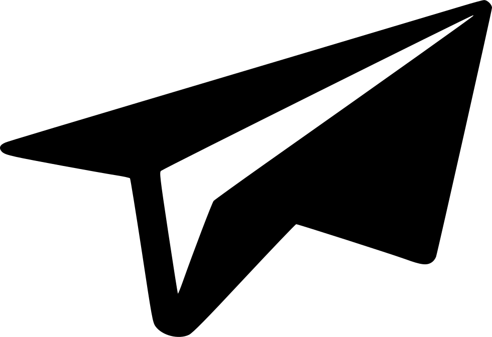 Sleek Paper Plane Silhouette PNG image