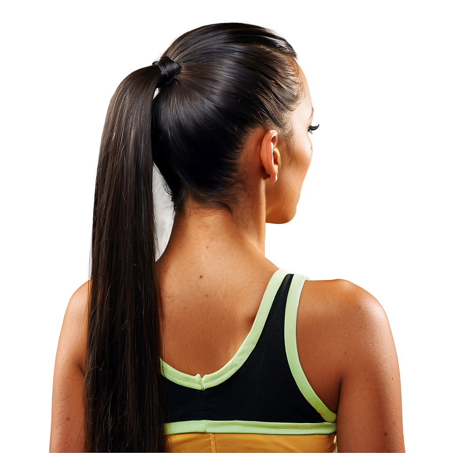 Sleek Ponytail Long Hair Png 05242024 PNG image