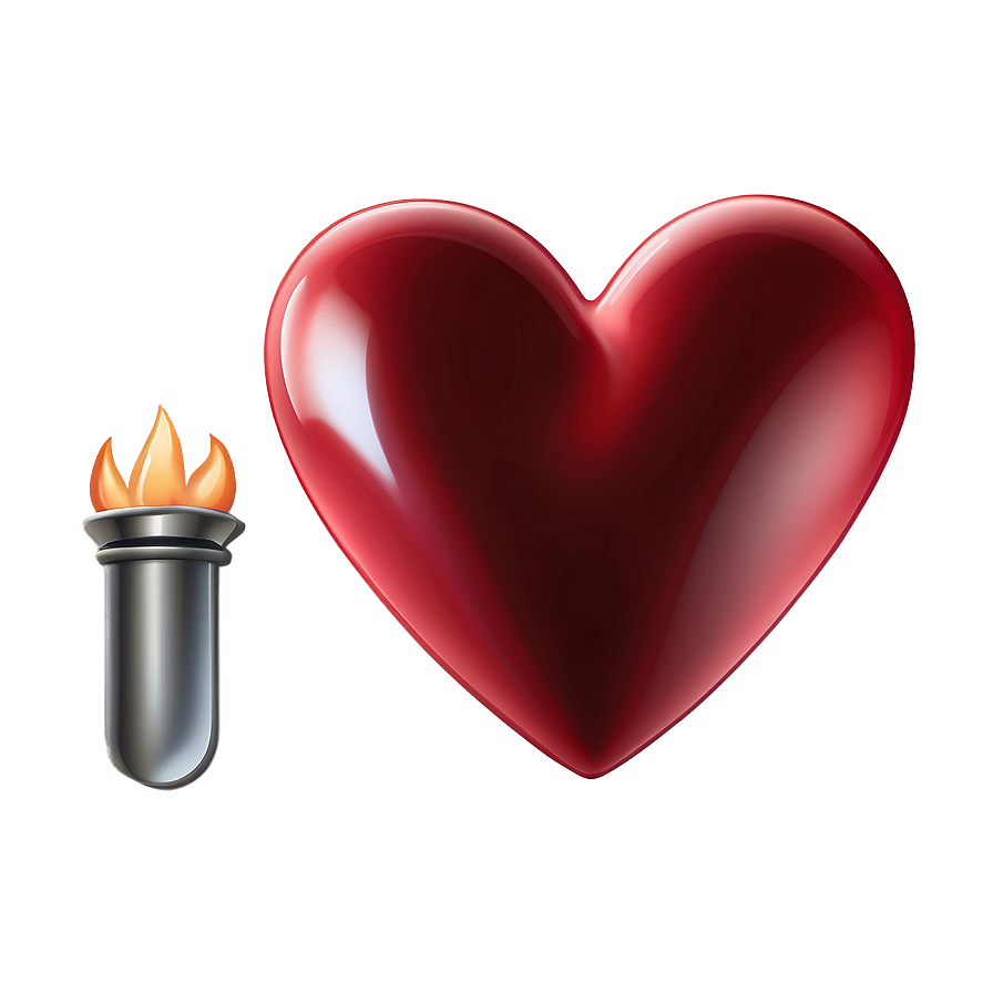 Sleek Red Heart Emoji Png Qqo20 PNG image