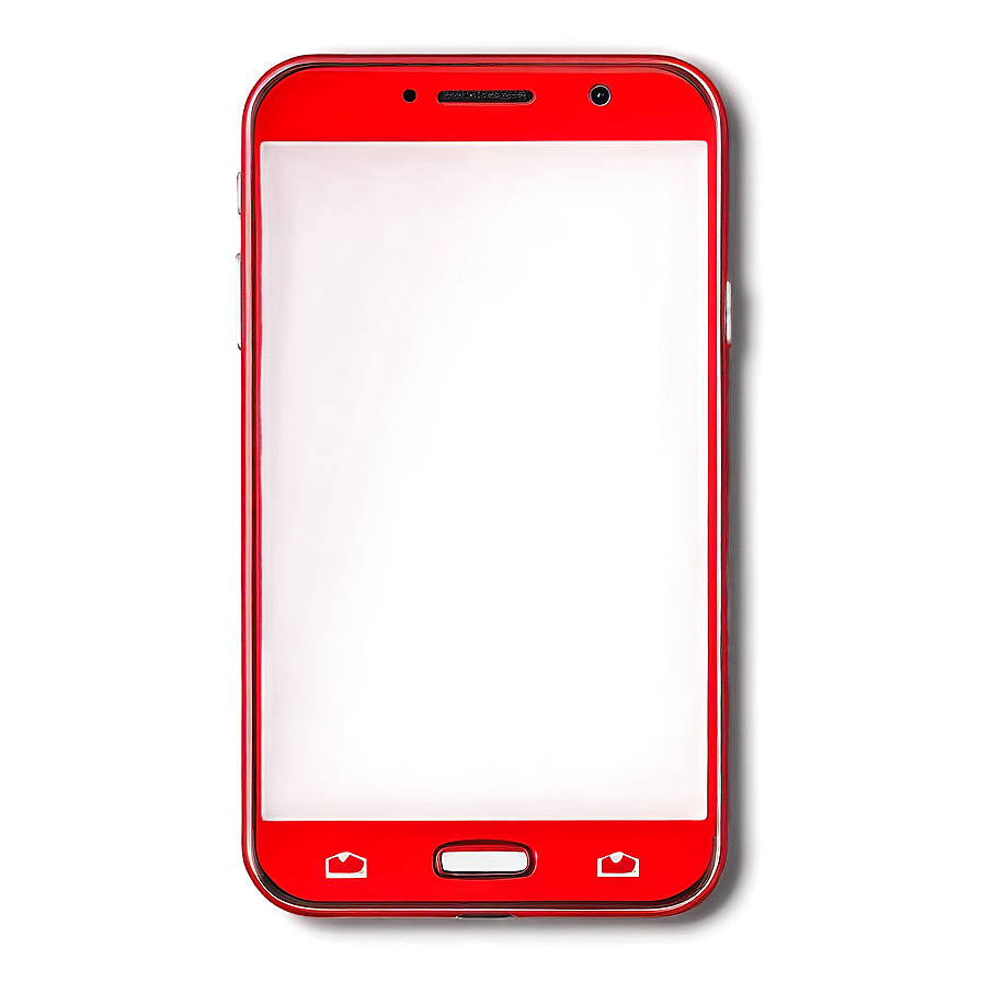 Sleek Red Smartphone Png 1 PNG image