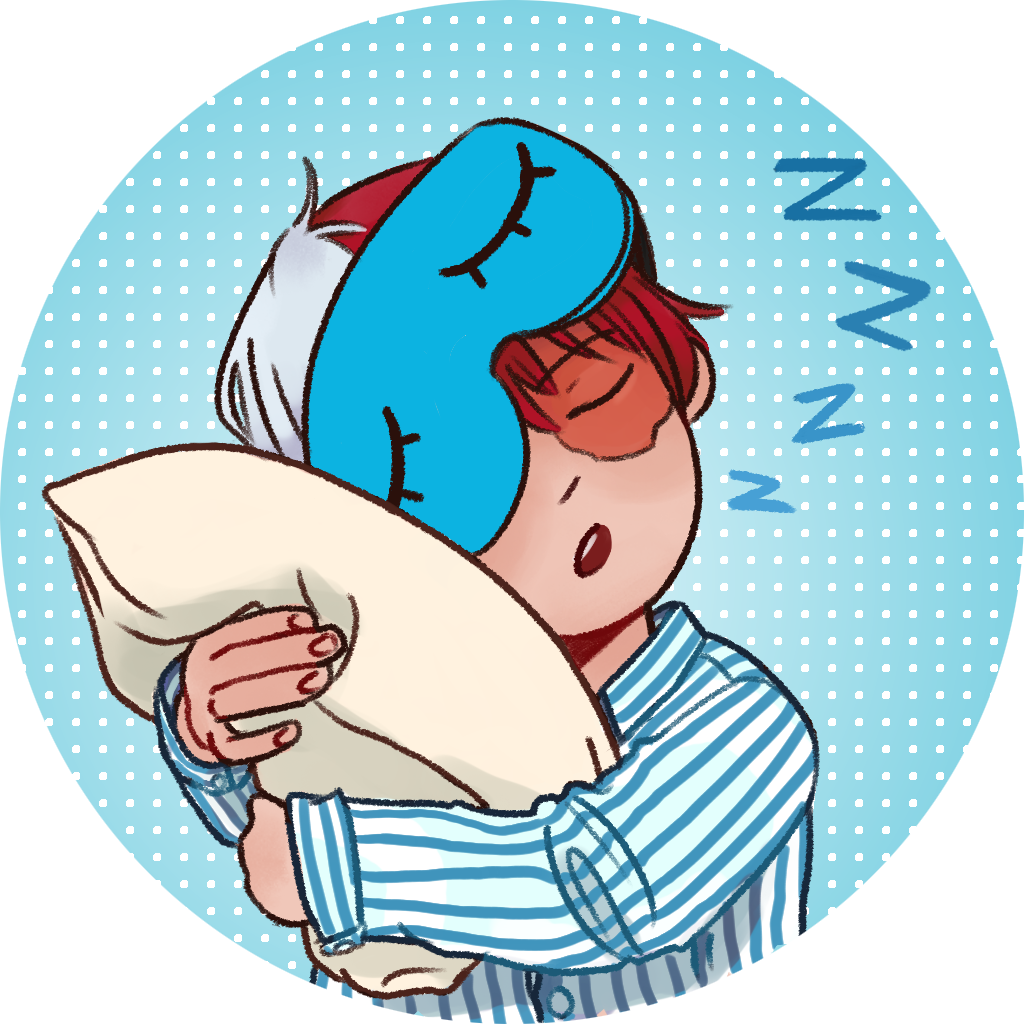 Sleeping Animated Characterwith Sleep Mask PNG image