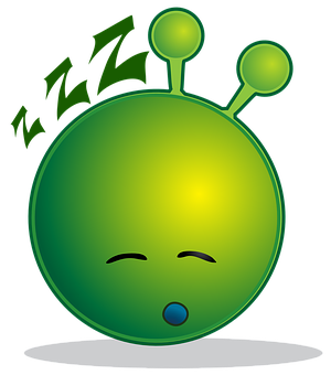 Sleeping Cartoon Alien PNG image