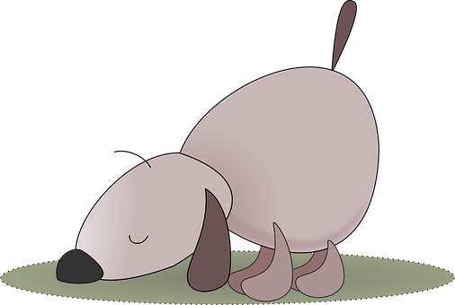 Sleeping Cartoon Dog PNG image