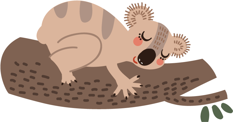 Sleeping Cartoon Wombat PNG image