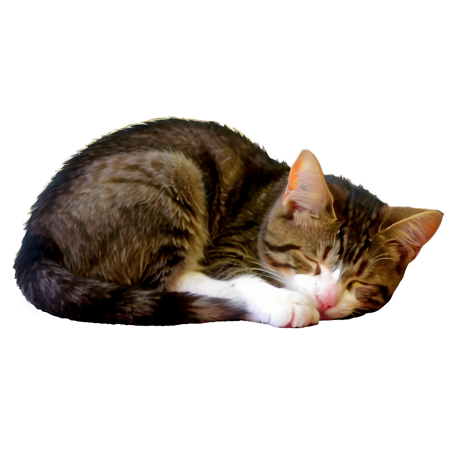 Sleeping Cat Transparent Kmg PNG image