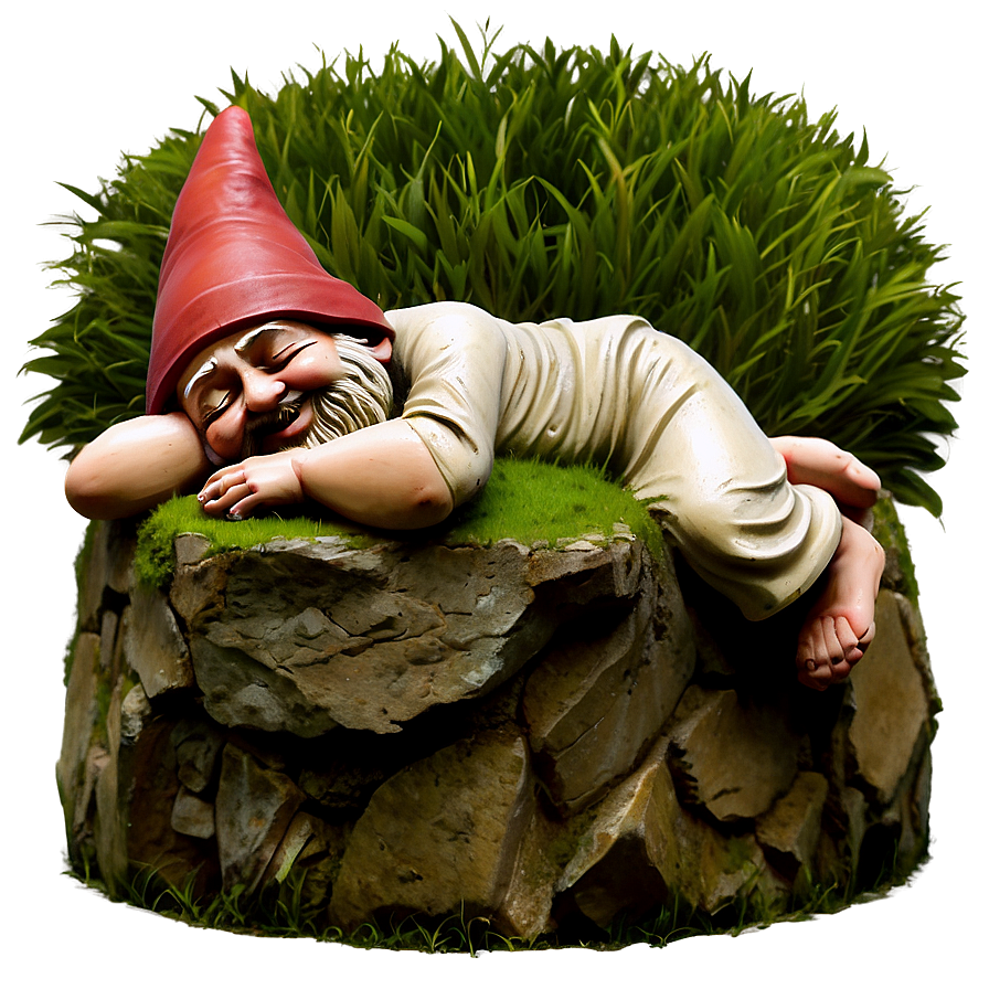 Sleeping Garden Gnome Png 06132024 PNG image