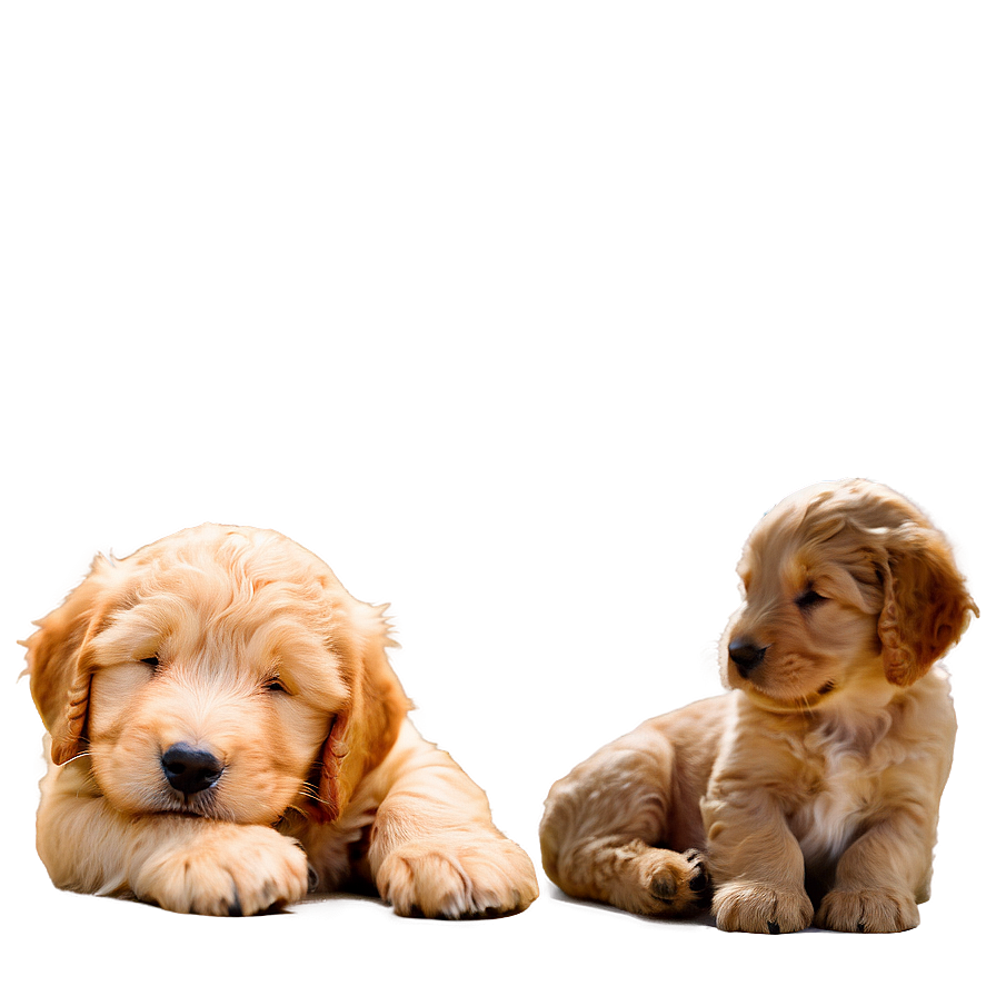 Sleeping Goldendoodle Puppy Png 06262024 PNG image