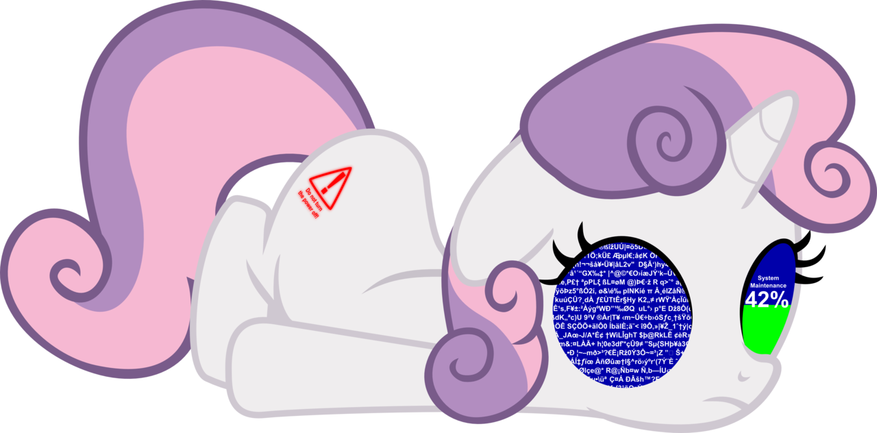 Sleeping M L P Characterwith System Error PNG image