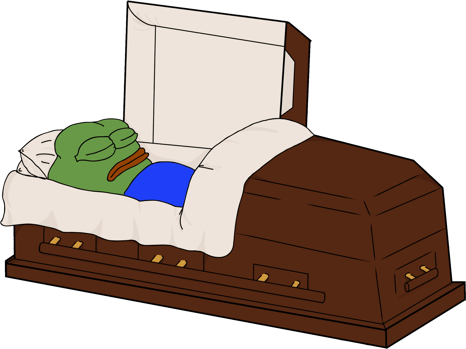 Sleeping Pepein Bed PNG image