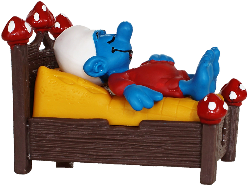 Sleeping Smurf Figurine PNG image