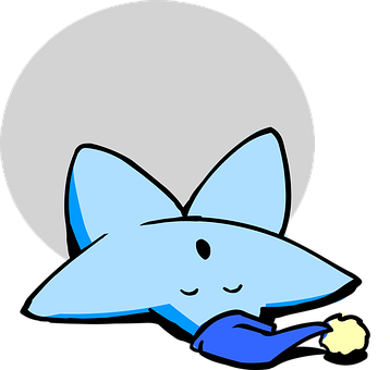 Sleeping Star Cartoon Character PNG image