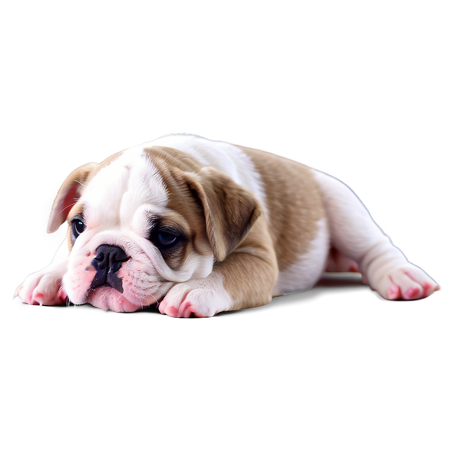 Sleepy Bulldog Puppies Png Edp PNG image