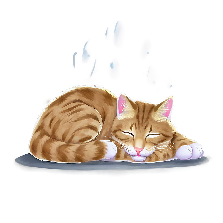 Sleepy Cat Cartoon Png 18 PNG image