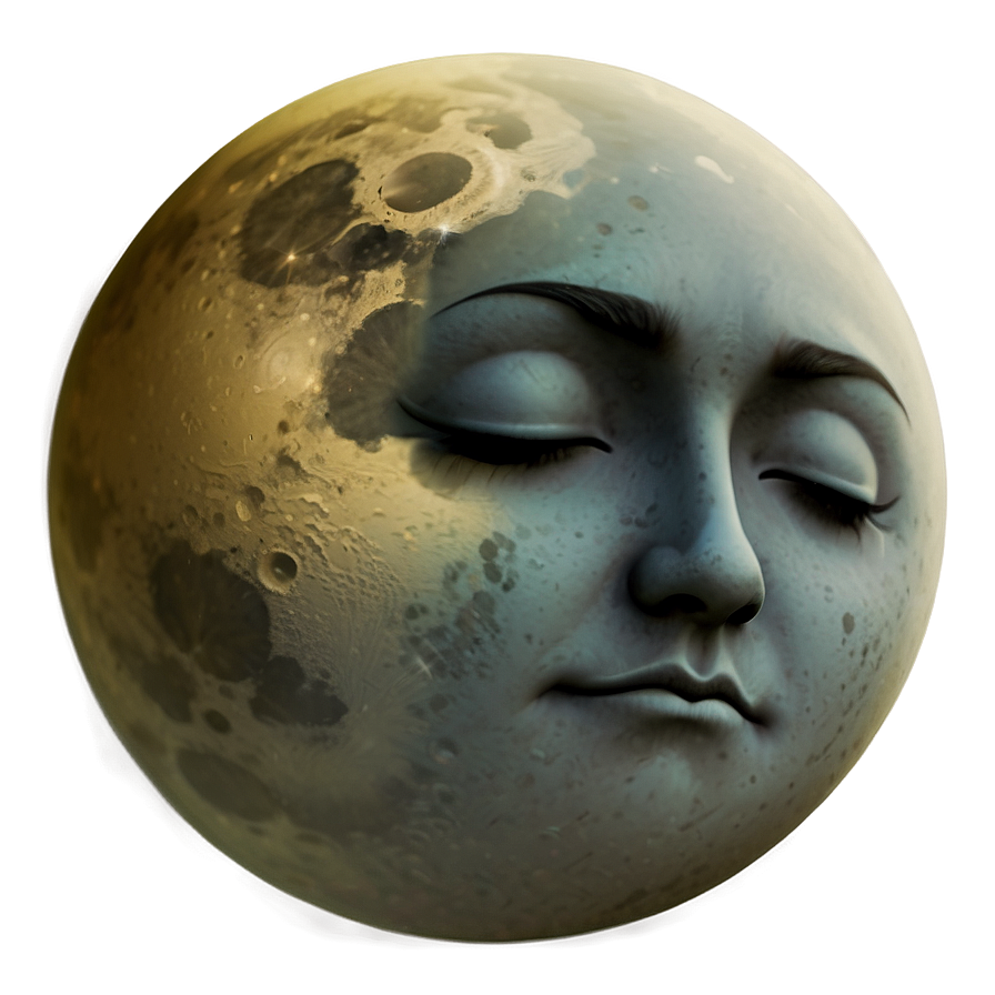 Sleepy Moon Emoji Png Qbk99 PNG image