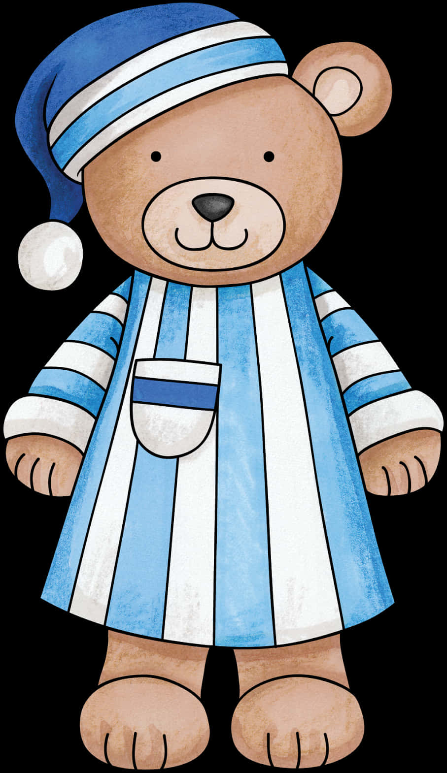 Sleepy Time Teddy Bear PNG image