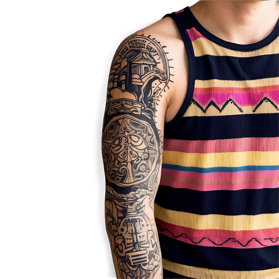 Sleeve Tattoo Outlines Png Kjj2 PNG image