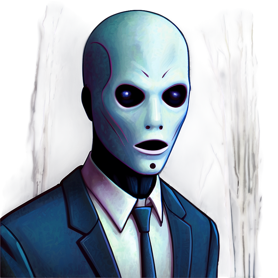 Slender Man Horror Art Png Hsg23 PNG image