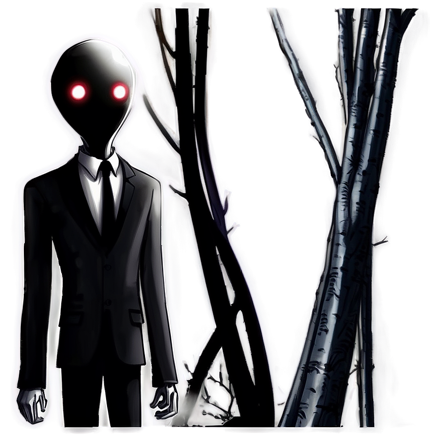 Slender Man Illustration Png Xbu4 PNG image