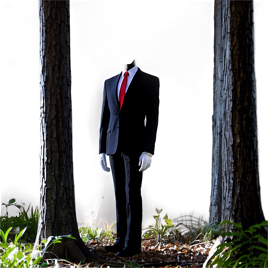 Slender Man In Forest Png 05252024 PNG image