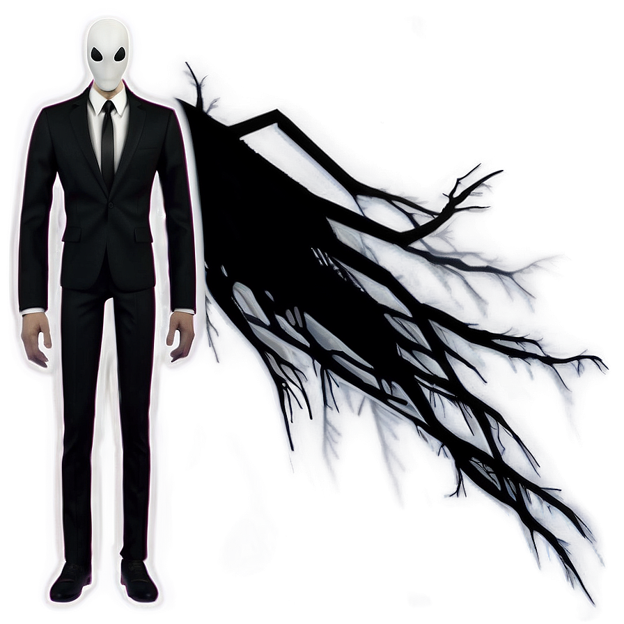 Slender Man In Shadows Png 72 PNG image