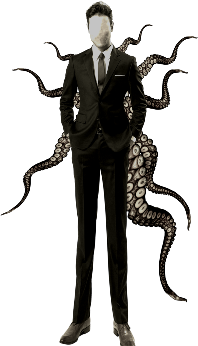 Slender_ Man_in_ Suit_with_ Tentacles PNG image